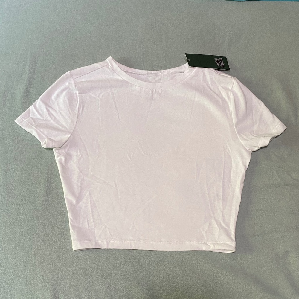 Short Sleeve Cropped T-Shirt, White